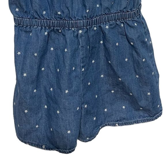 Cat & Jack Blue Chambray Sleeveless Romper with Red Trim and White Stars 6/6X - Picture 4 of 13